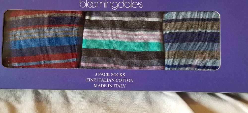 Socks Mens Bloomingdale's 3 Pack Dress Crew Stripe